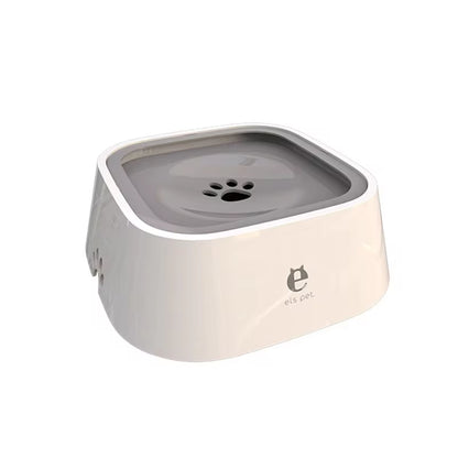 Dog Drinking Water Bowl Floating Non-Wetting Mouth Pet Bowl without Spill Drinking Water Dispenser Plastic Anti-Over Dog Bowl